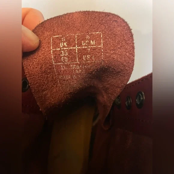 Maroon 1490 Dr marten boots women’s 7 - Picture 5 of 7